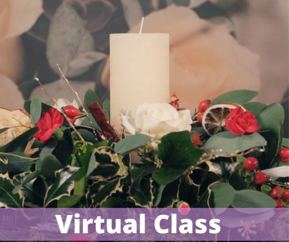 Learn how to make your own Christmas Table Candle Arrangement